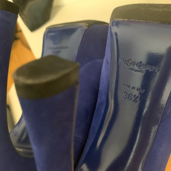 YSL COBALT BLUE HEELS - Picture 8 of 9